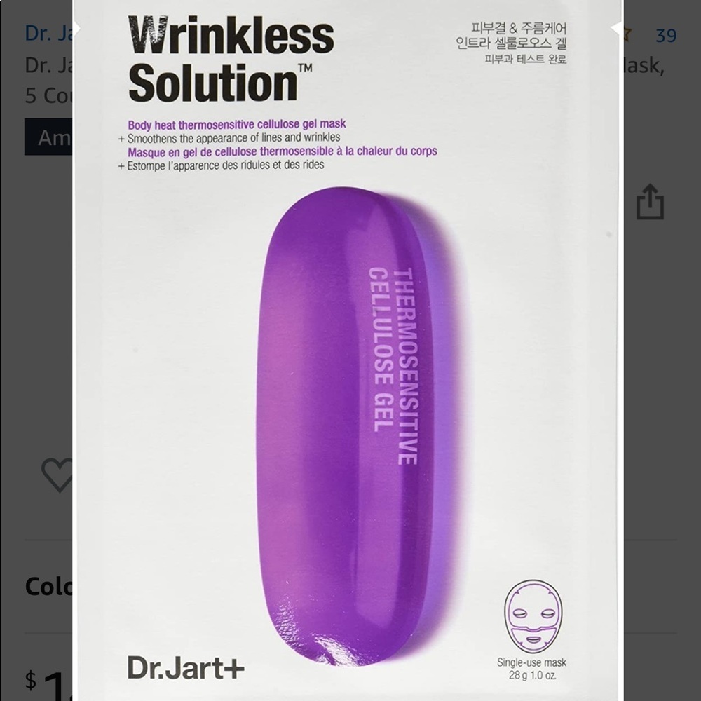 Dr. Jart wrinkless solution face mask